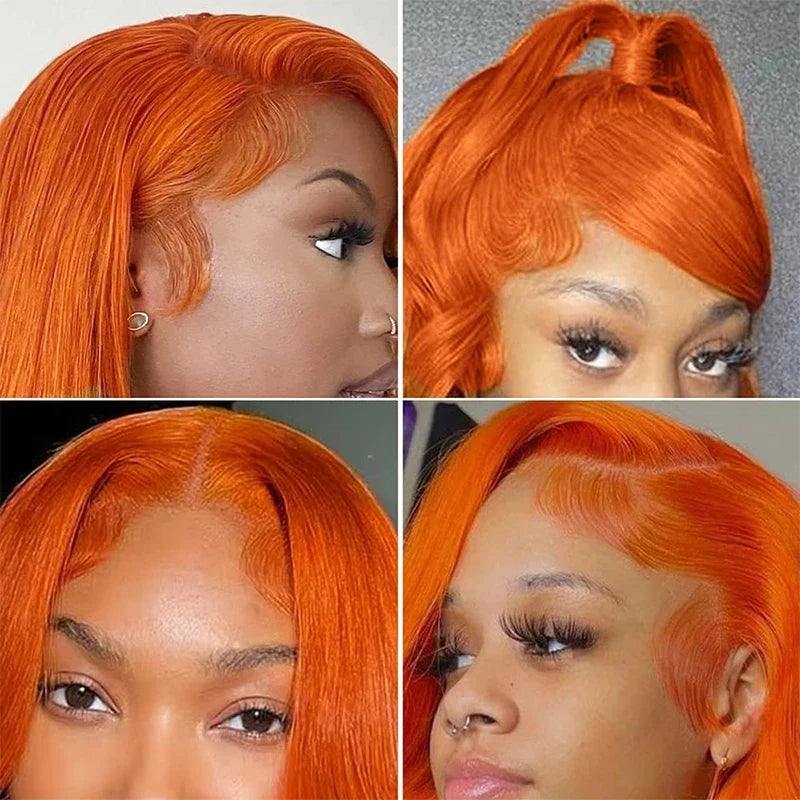 Orange Ginger Lace Front Pre Plucked Wigs