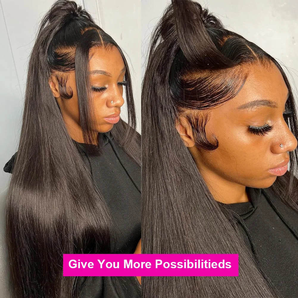 Natural Black Silk Base Lace Wigs