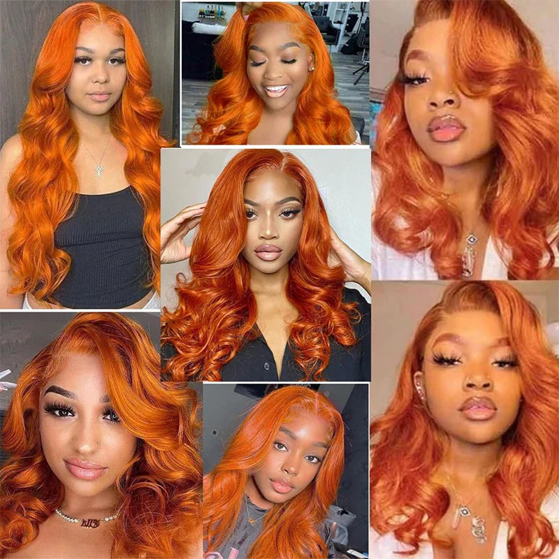 Orange Ginger Lace Front Pre Plucked Wigs