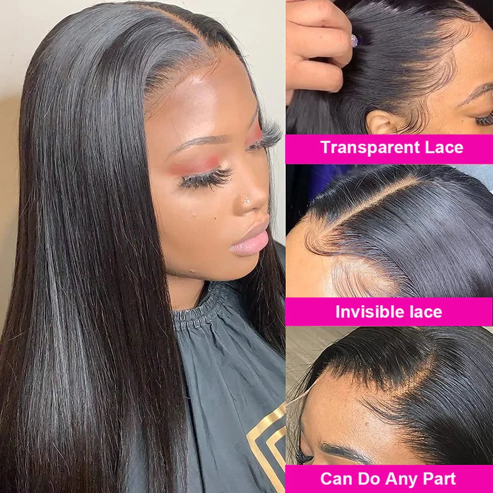 Natural Black Silk Base Lace Wigs