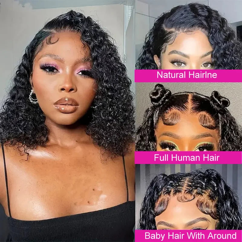 Deep Curly Bob Hair Wigs