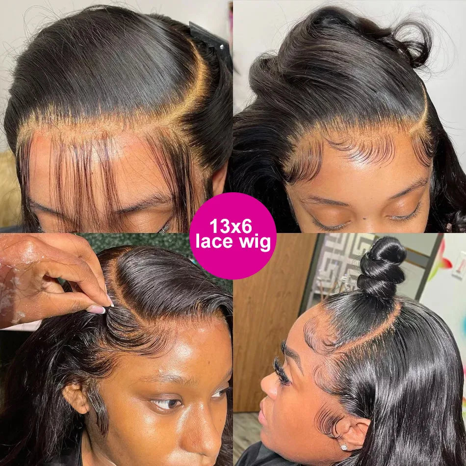 HD Transparent Bone Straight Lace Front Wig