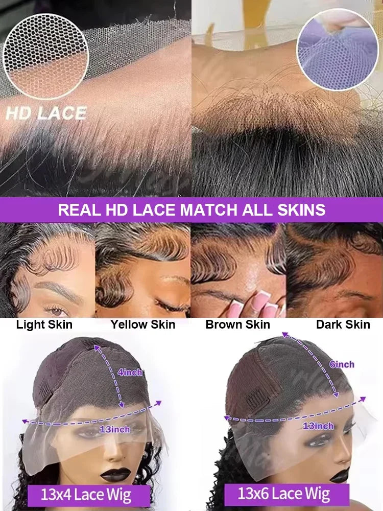 Remy Pre Plucked Transparent Lace Front Wig