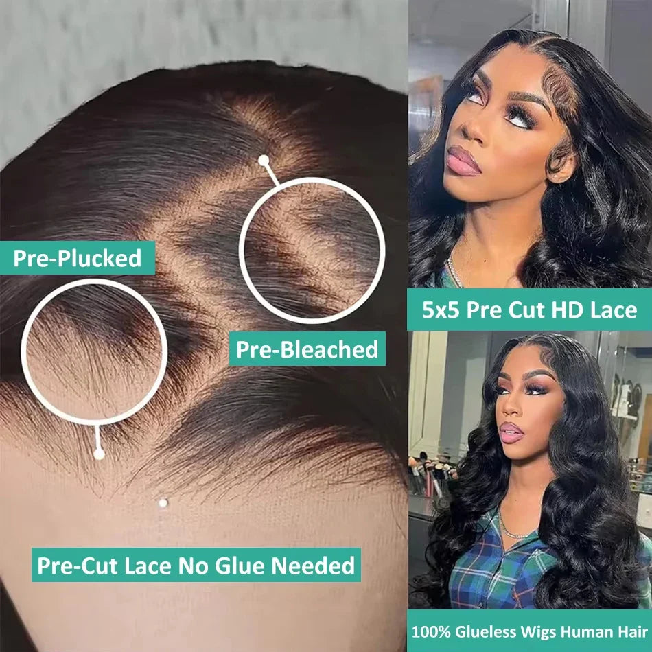 Brazilian Glueless Human Hair Wigs