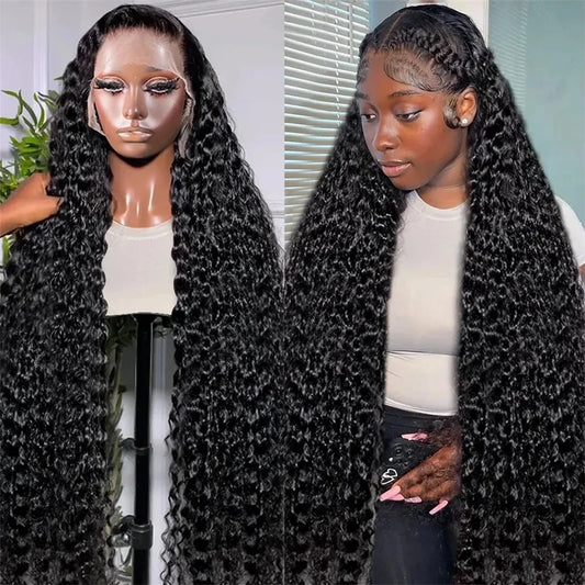 Water Wave Curly Lace Frontal Wigs