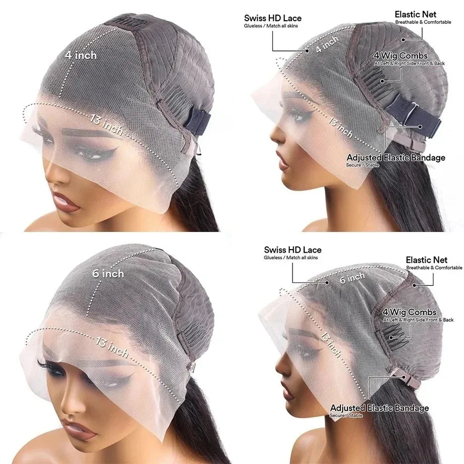 Body Wave HD Transparent Lace Frontal Human Hair Wig
