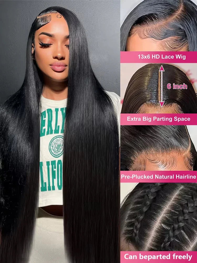 Remy Pre Plucked Transparent Lace Front Wig