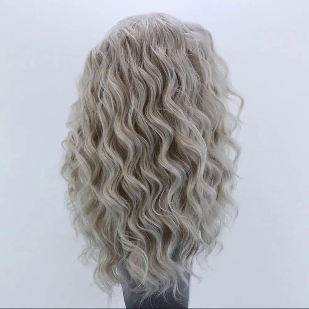 Light Grey Short Bob Synthetic Lace Front Wigs