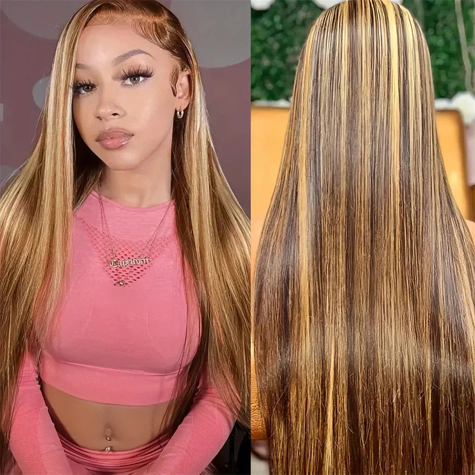 Highlight Straight Transparent Lace Frontal Wigs