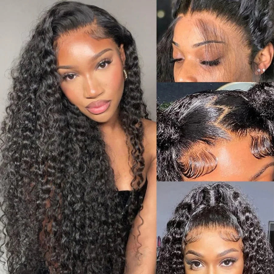 Kinky Curly Lace Frontal Human Hair Wigs