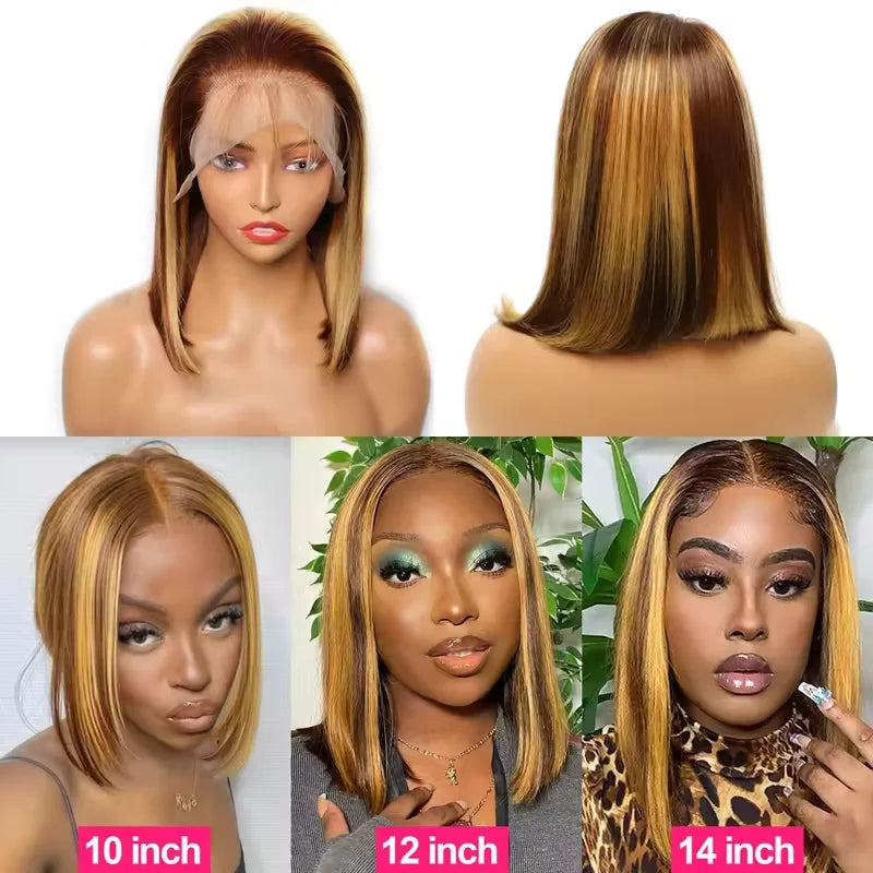 Highlight Bob Straight Lace Front Wig