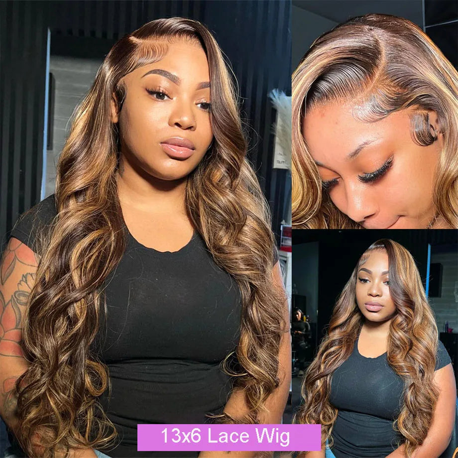 Highlight Brazilian Body Wave Lace Front Wigs