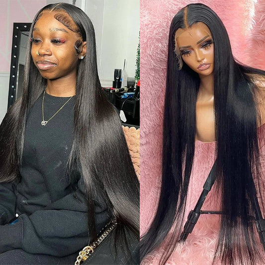 HD Transparent Bone Straight Lace Front Wig