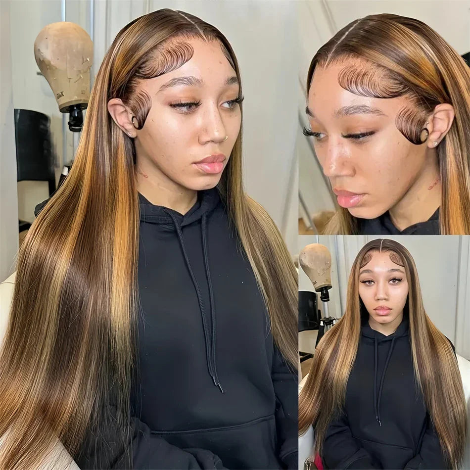 Highlight Straight Transparent Lace Frontal Wigs