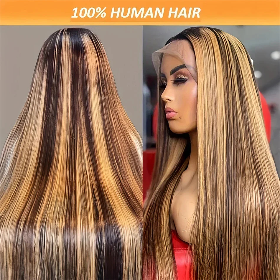 Highlight Straight Transparent Lace Frontal Wigs