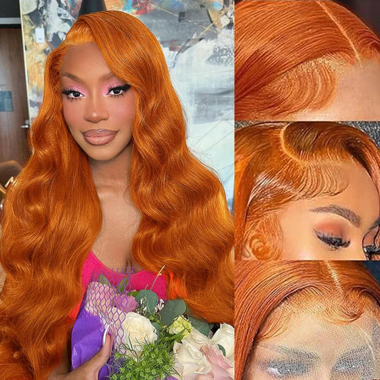 Orange Ginger Lace Front Pre Plucked Wigs