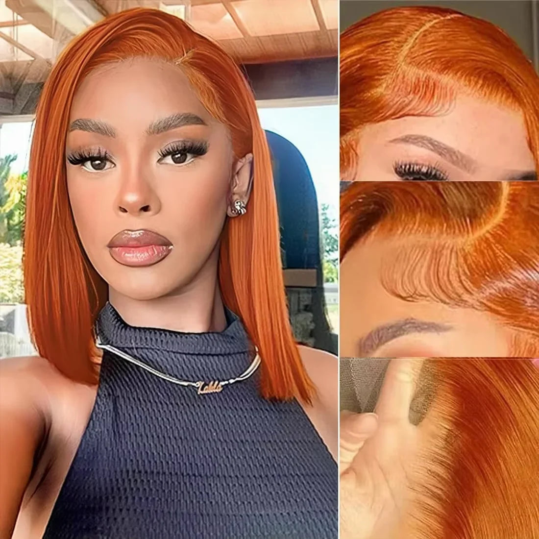 Highlight Bob Straight Lace Front Wig