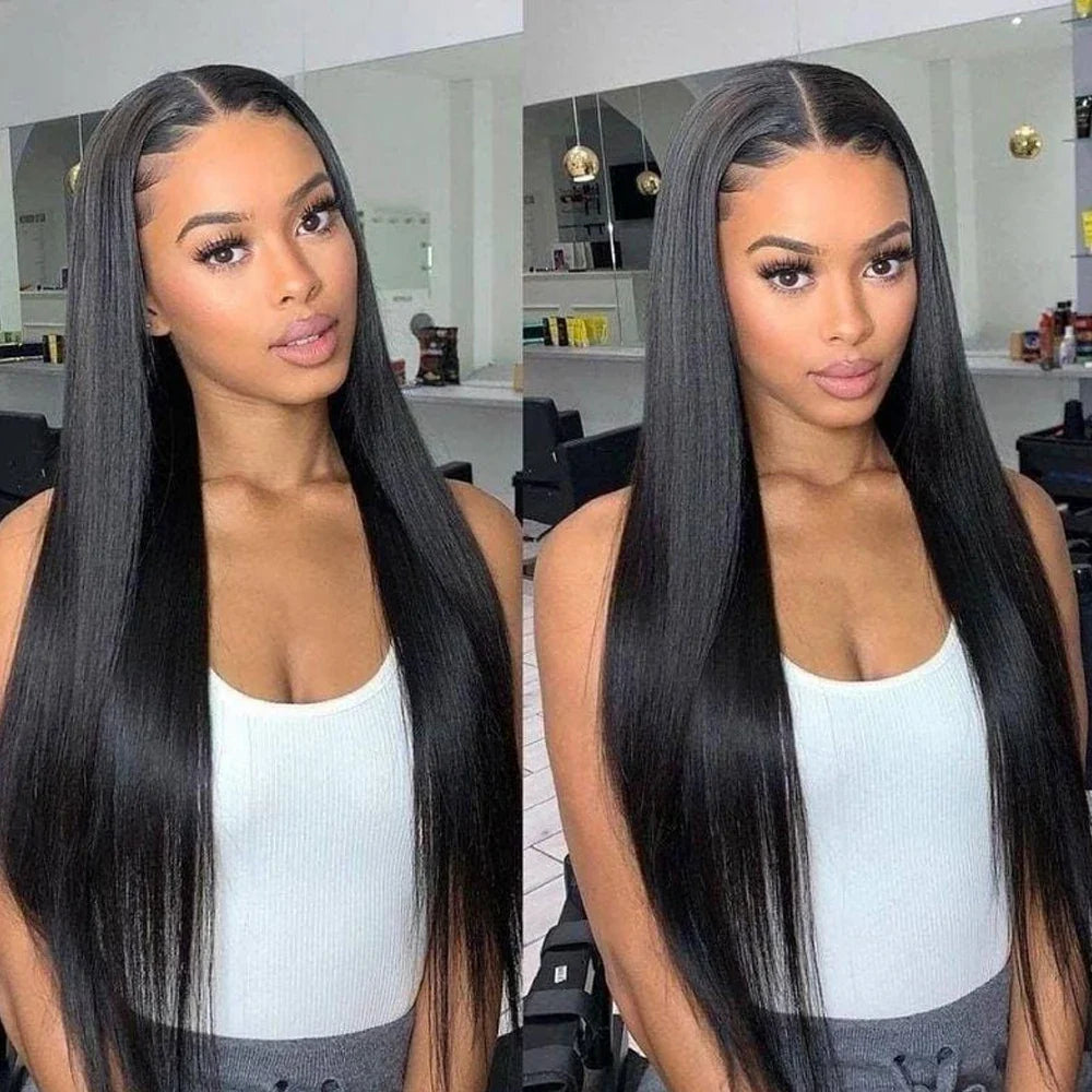 250 Density Bone Straight Frontal Wig