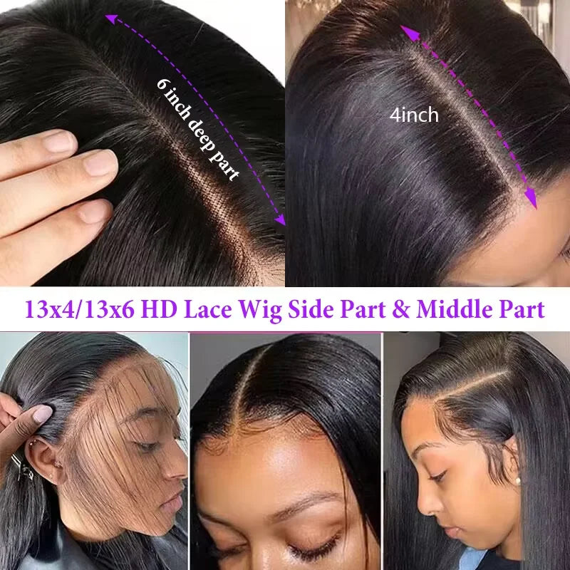 Hd Transparent Straight Hd Lace Frontal Wig