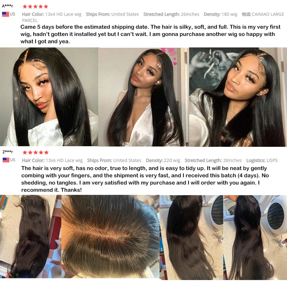 Bone Straight Human Hair Wigs