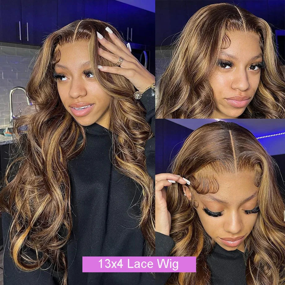 Highlight Brazilian Body Wave Lace Front Wigs