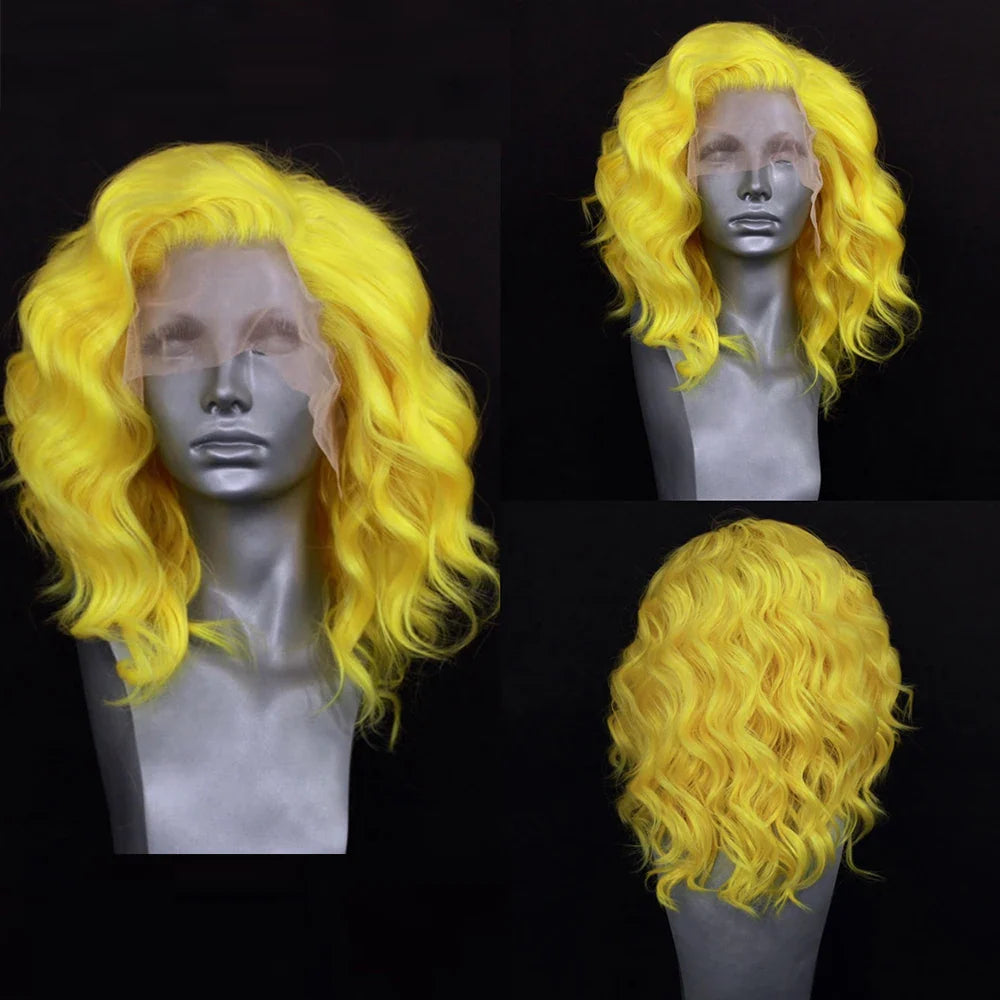 Light Grey Short Bob Synthetic Lace Front Wigs