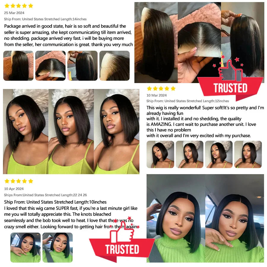 Ready To Wear Straight Transprent Part Lace Wigs