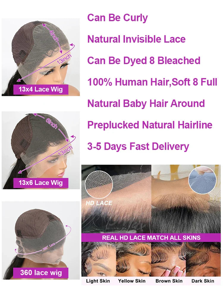 Deep Wave Lace Front Human Hair Wig