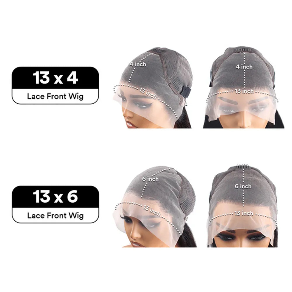 Deep Wave Human Hair Brazilian Lace Front Wigs