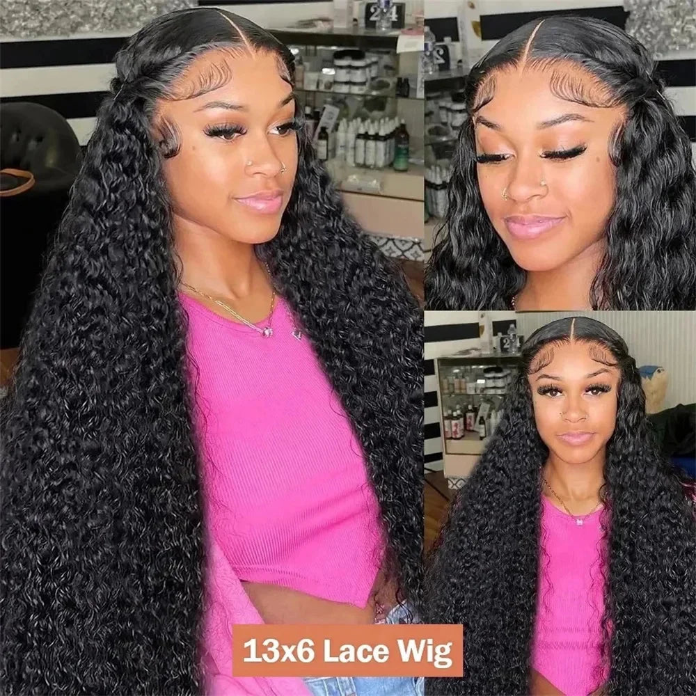 Deep Wave Human Hair Brazilian Lace Front Wigs