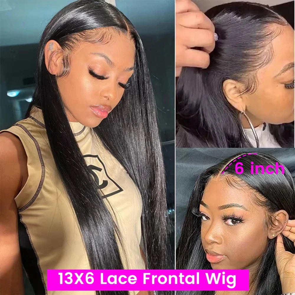 Bone Straight Lace Front Human Hair Wigs