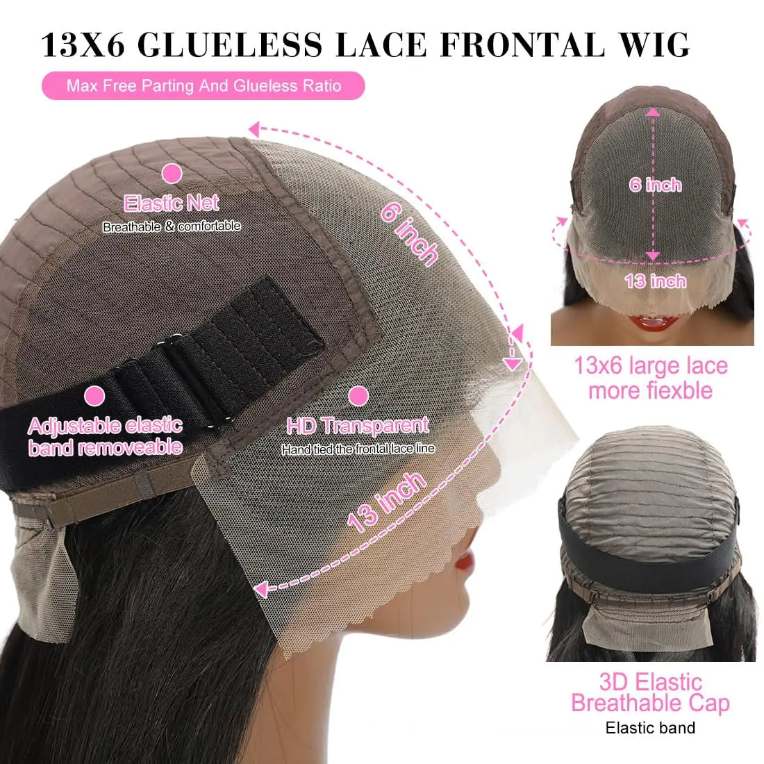 Straight Human Hair Silk Base Lace Wigs