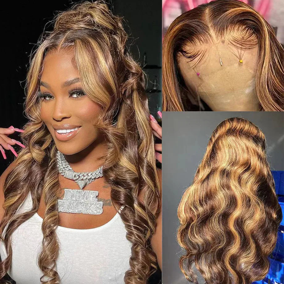 Highlight Brazilian Body Wave Lace Front Wigs