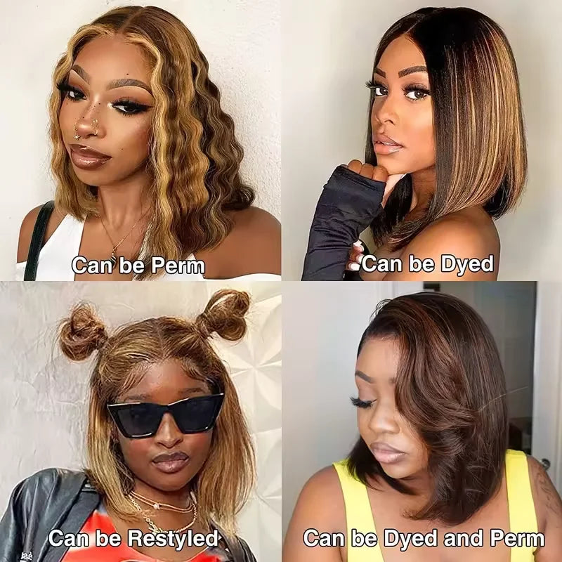 Highlight Bob Straight Lace Front Wig