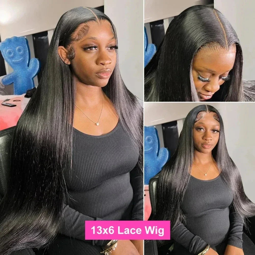 Bone Straight Lace Front Human Hair Wigs
