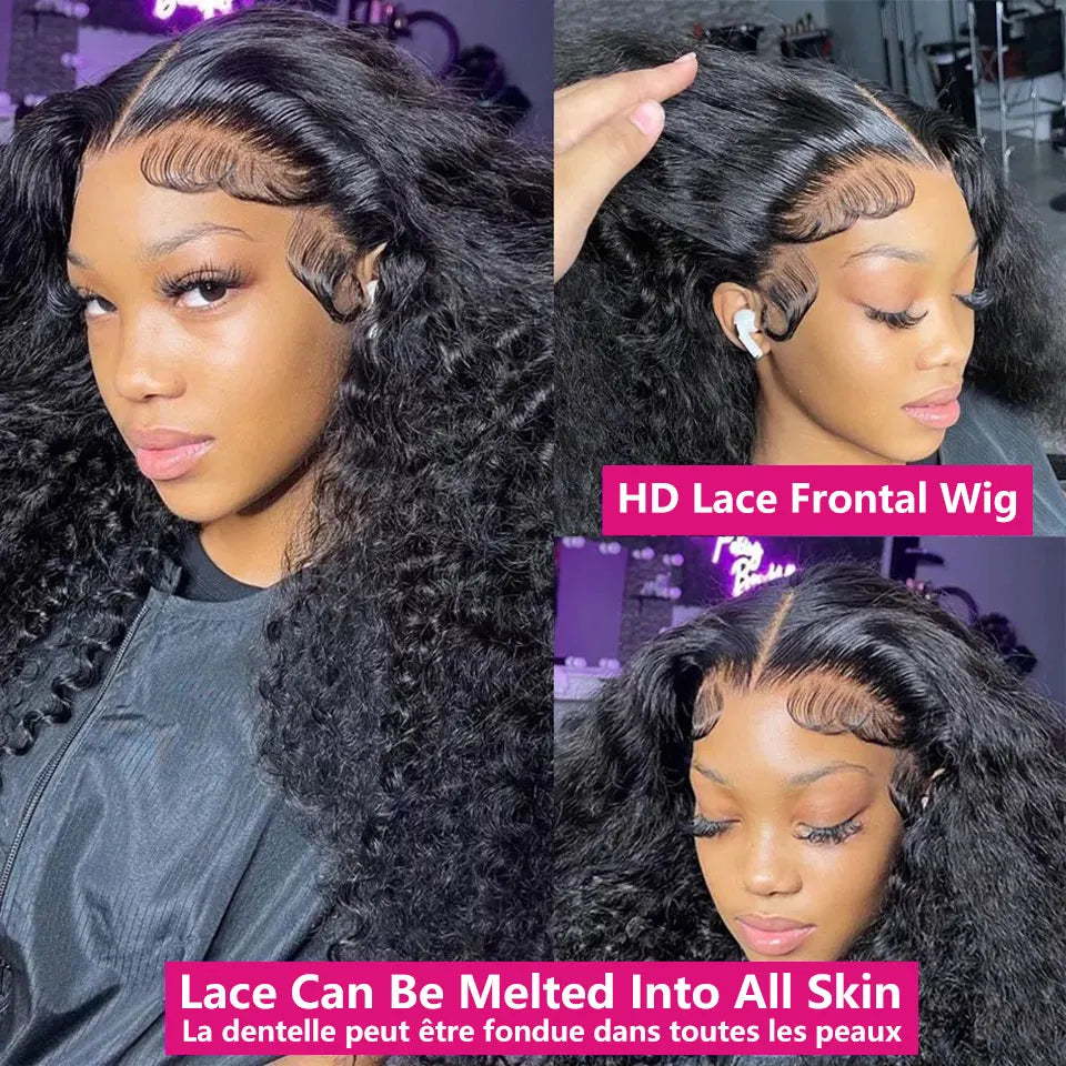 Kinky Curly Lace Frontal Human Hair Wigs
