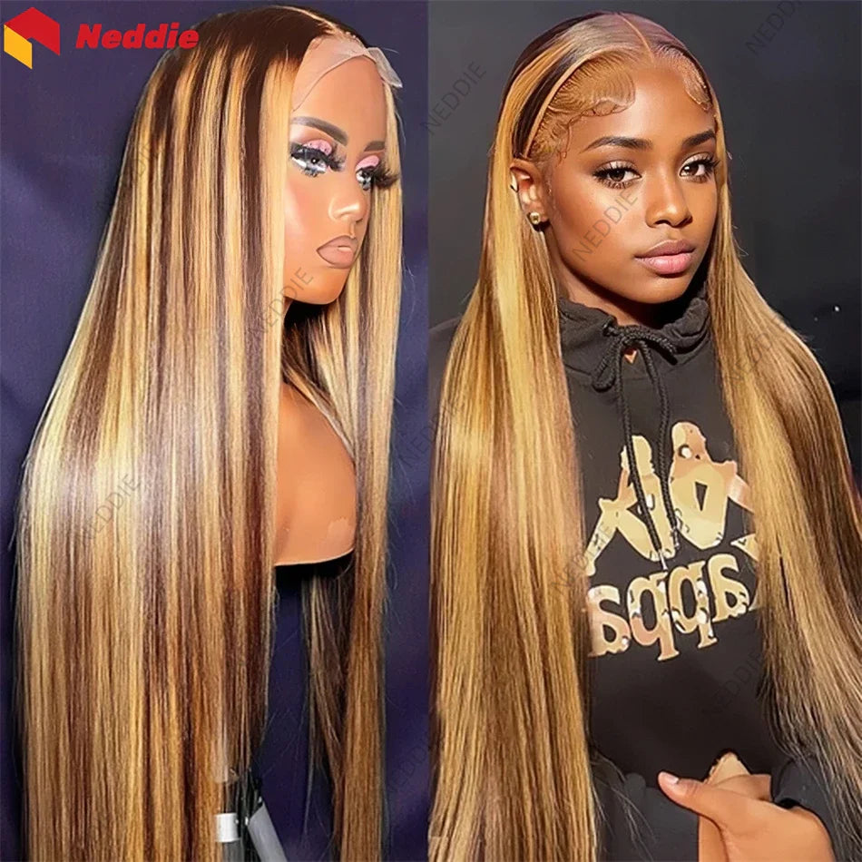 Highlight Straight Transparent Lace Frontal Wigs
