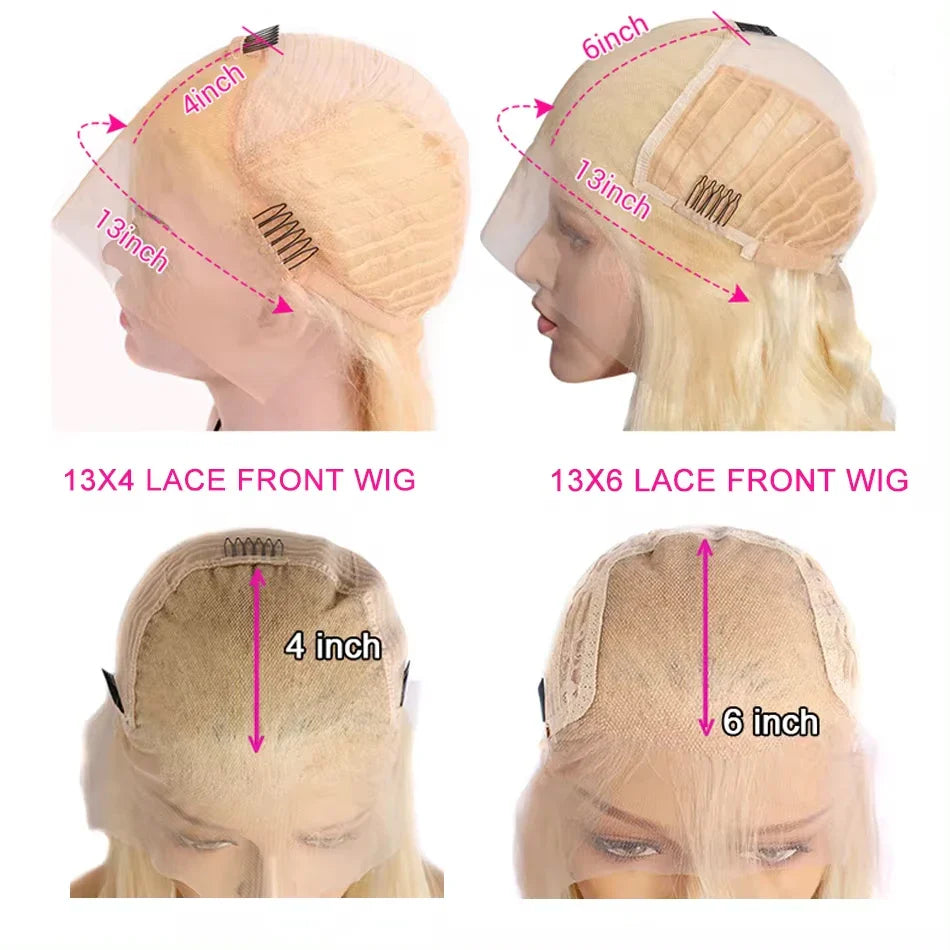 Bone Straight Lace Front Human Hair Wigs