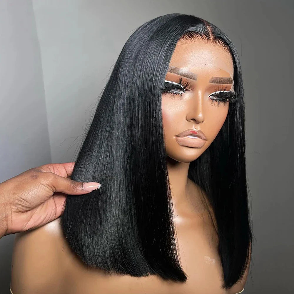 Bob Human Hair Lace Pre Plucked Wig