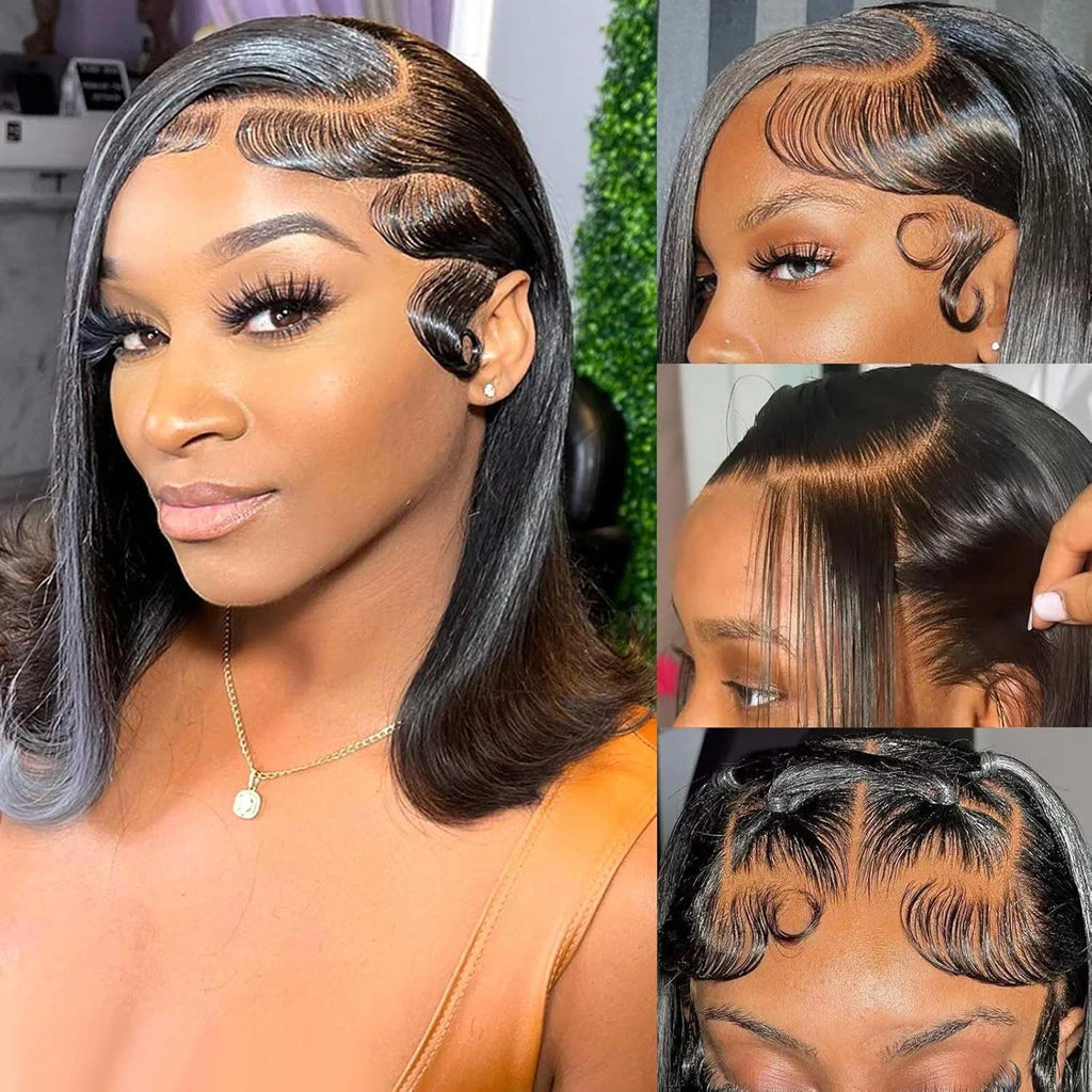 Bob Human Hair Lace Pre Plucked Wig