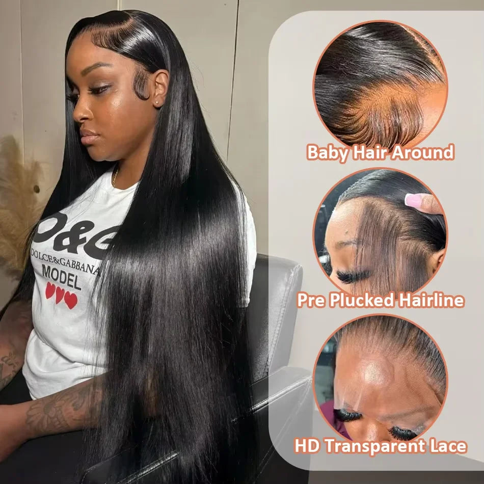 Hd Transparent Straight Hd Lace Frontal Wig