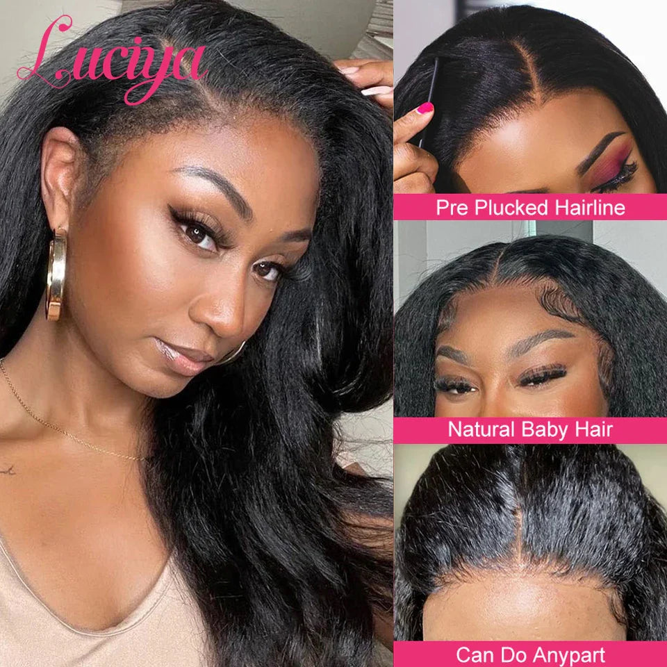 Kinky Straight Human Hair Wigs