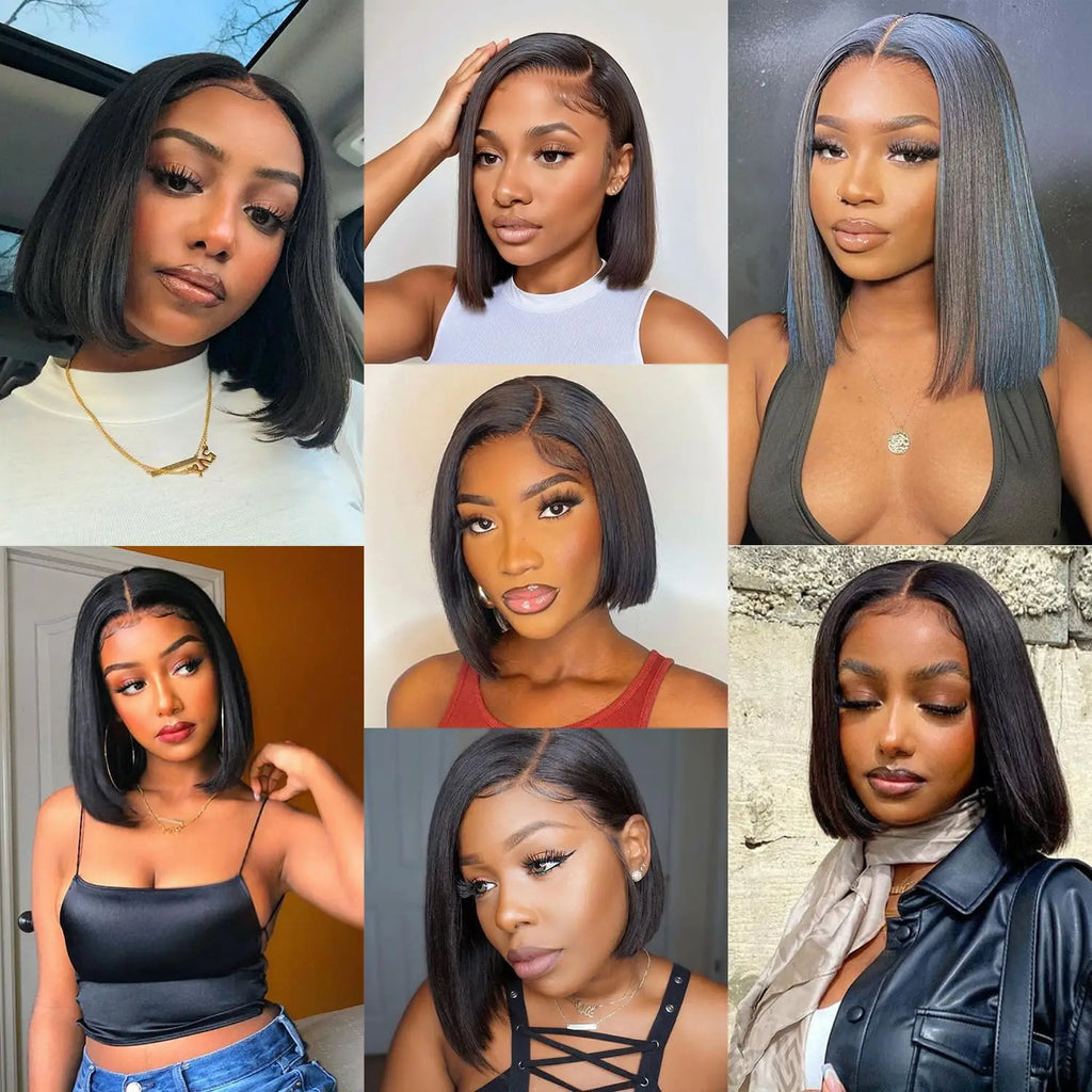 Bob Human Hair Lace Pre Plucked Wig