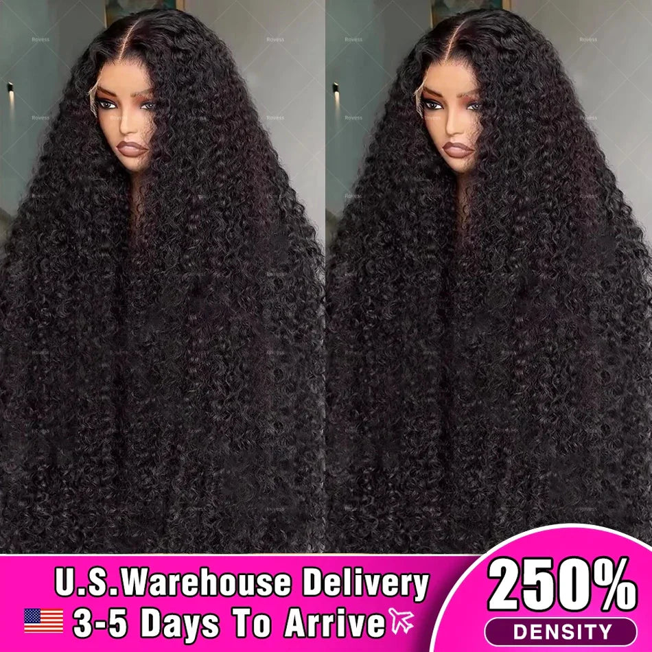 Water Wave Curly Pre Plucked Lace Front Wigs