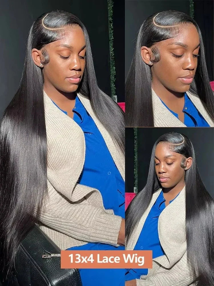 Remy Pre Plucked Transparent Lace Front Wig