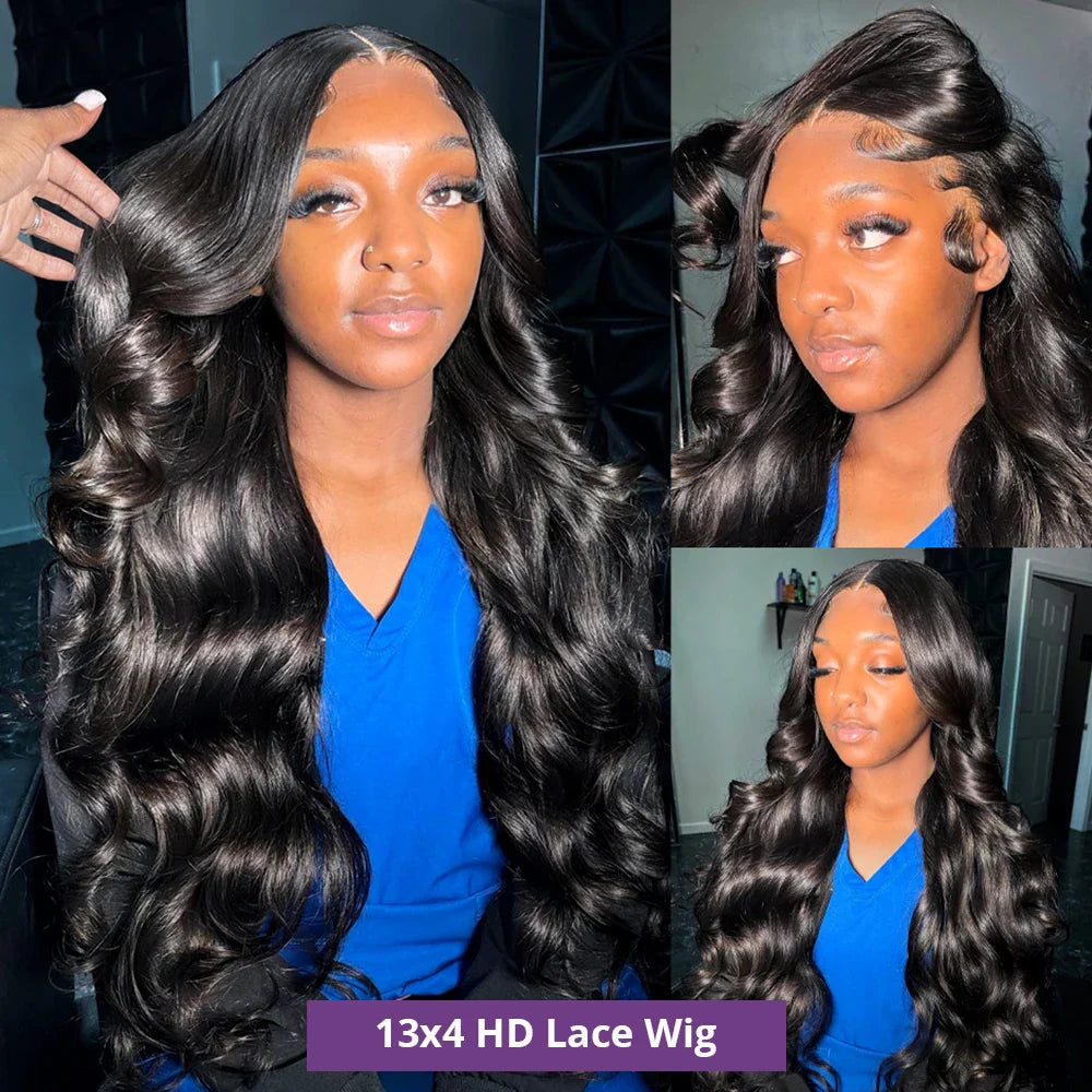 Body Wave Hd Transparent Lace Front Wigs