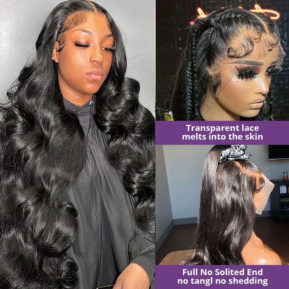 Body Wave Hd Transparent Lace Front Wigs