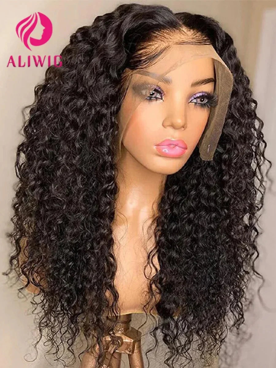 Kinky Curly Lace Frontal Human Hair Wigs