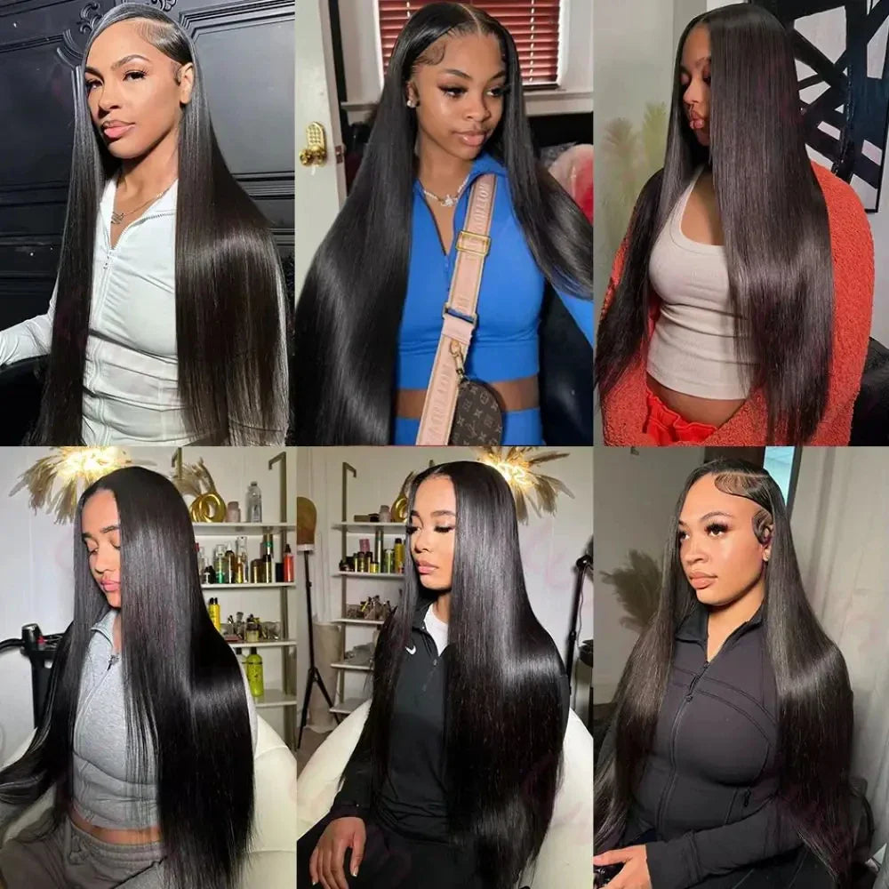 Bone Straight Lace Front Human Hair Wigs