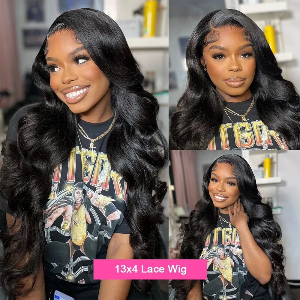 Body Wave HD Transparent Lace Frontal Human Hair Wig